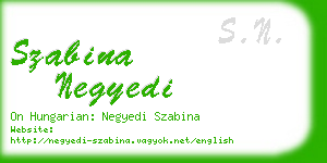 szabina negyedi business card